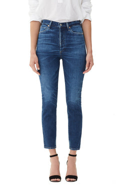 Citizens of Humanity - Olivia Crop High Rise Slim Jeans in Reset wash