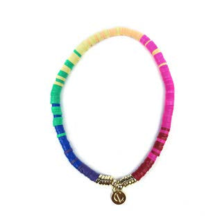Caryn Lawn - Skinny Disc Bracelet in Ombre Rainbow