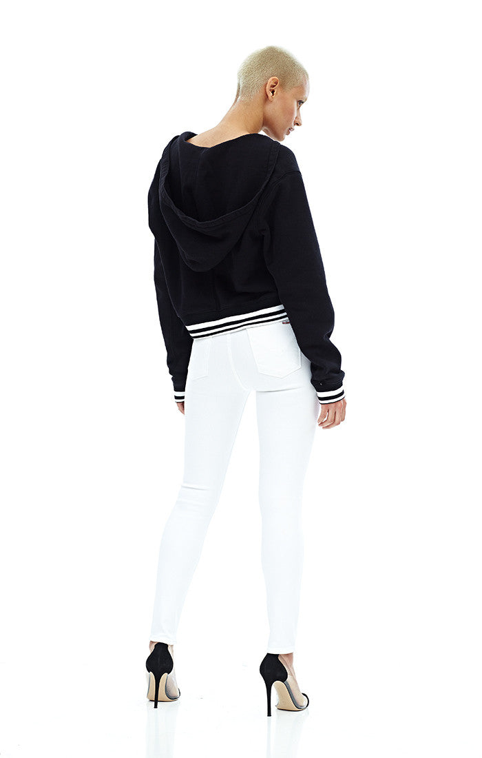 HUDSON - Ciara High Rise Ankle Skinny SSK Buttonfly White