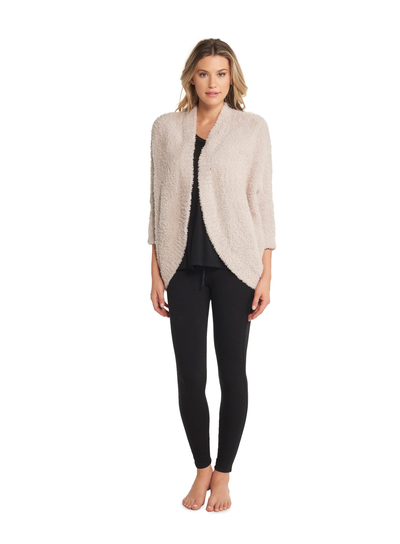 Barefoot Dreams CozyChic Shrug in Stone Blond Genius
