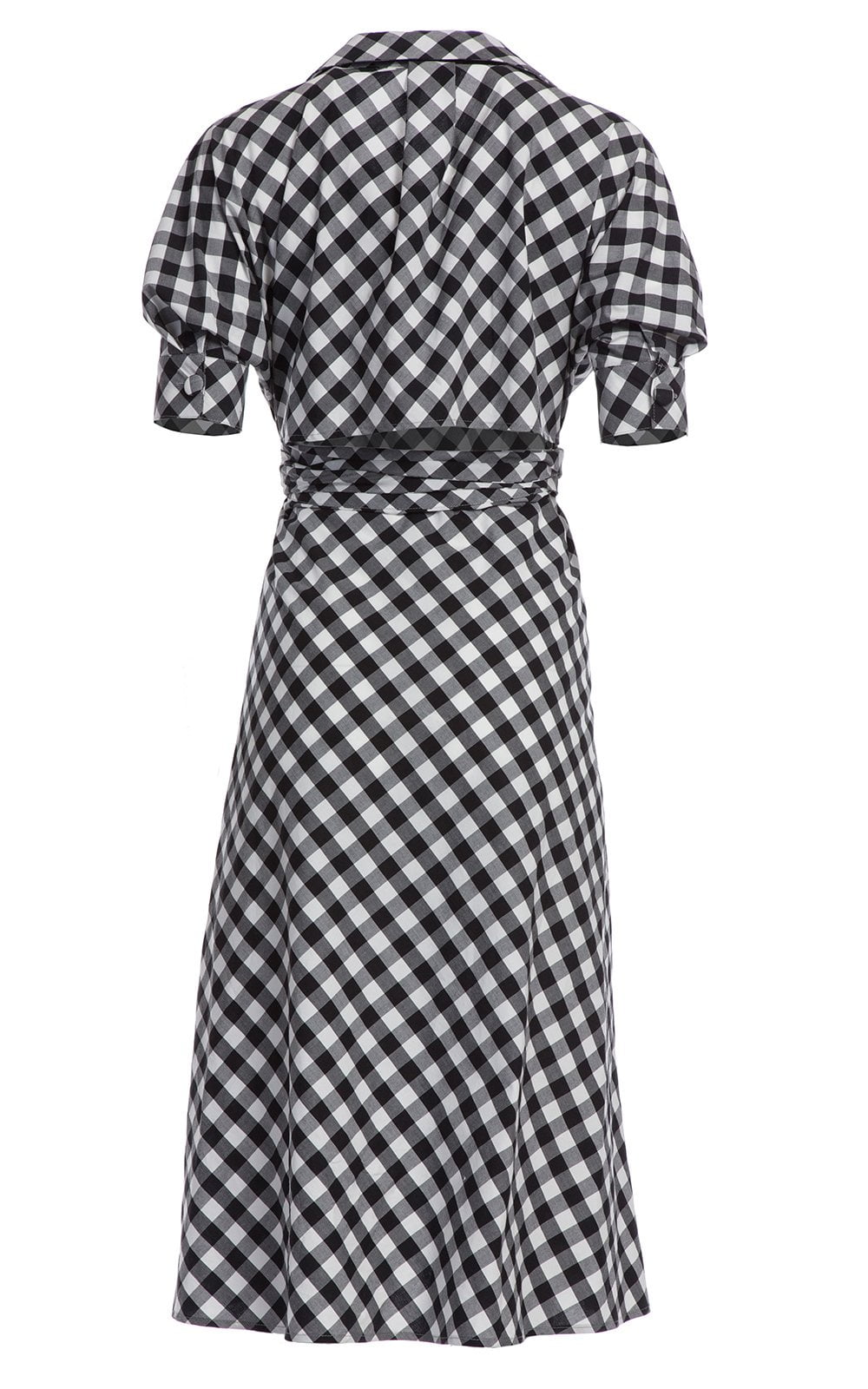 Habitual - Wrap Dress in Black/White Gingham Default