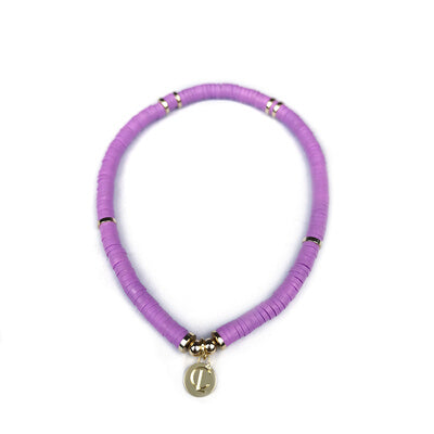 Caryn Lawn - Skinny Disc Bracelet in Lavender