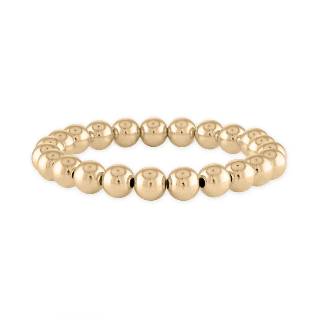 Alexa Leigh - 8mm Gold Ball Bracelet in Yellow Gold-6.5"