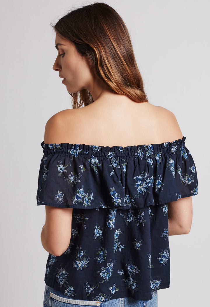 Current Elliott - The Ruffle Top w/ Lining Tossed Floral