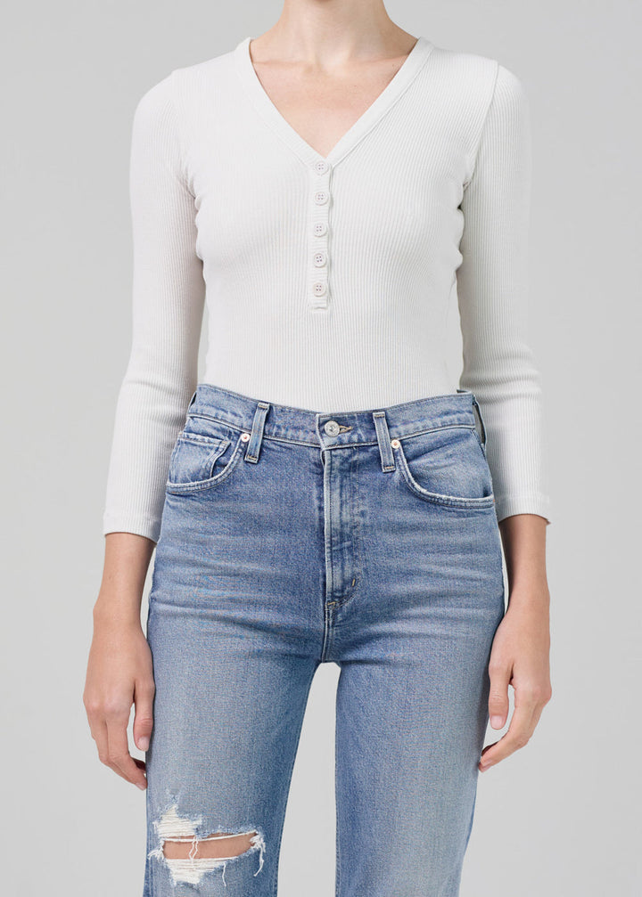 Citizens of Humanity - Aideen Rib Henley in Batiste Tops
