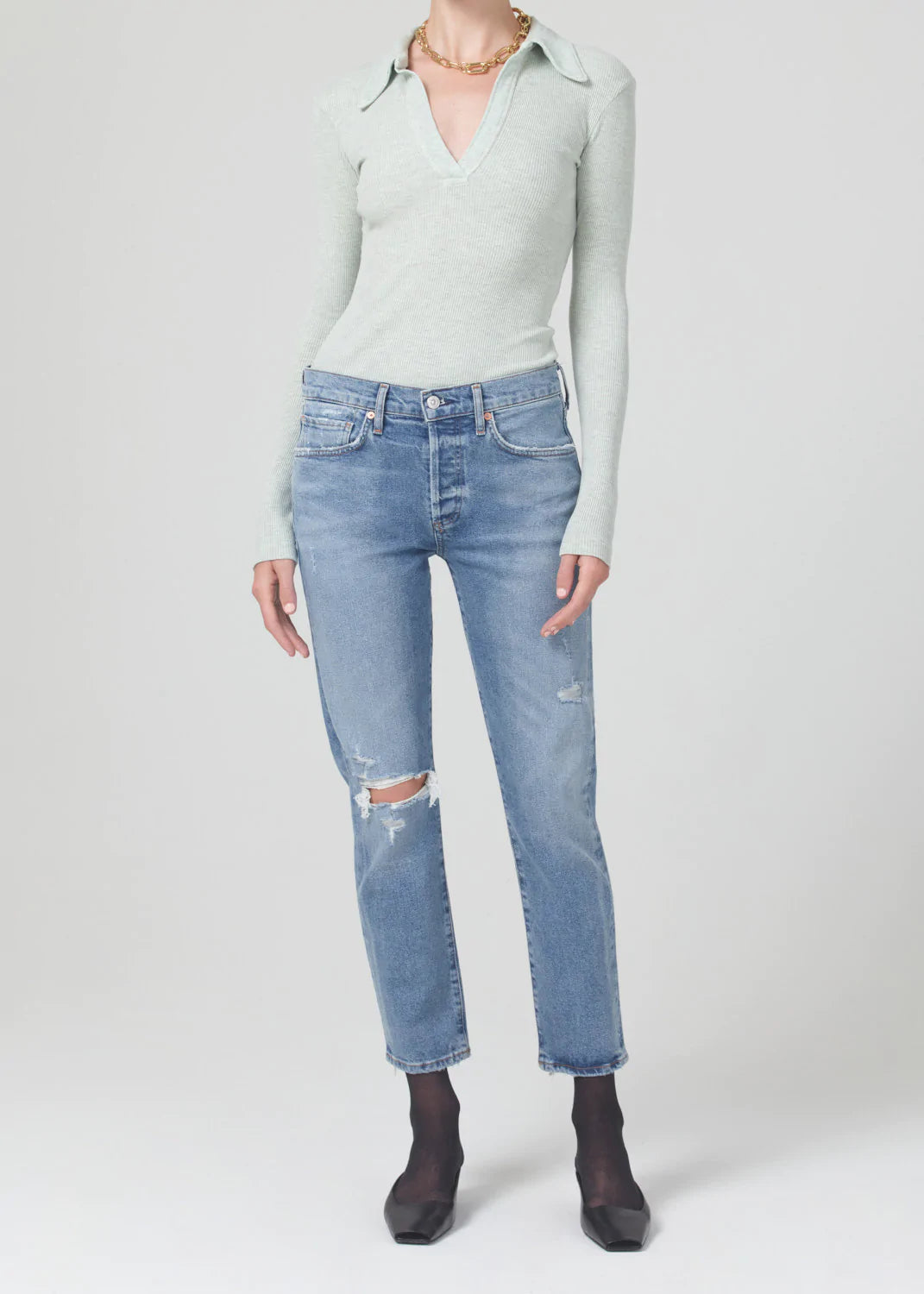 Citizens of Humanity - Alba Polo in Lichen Heather