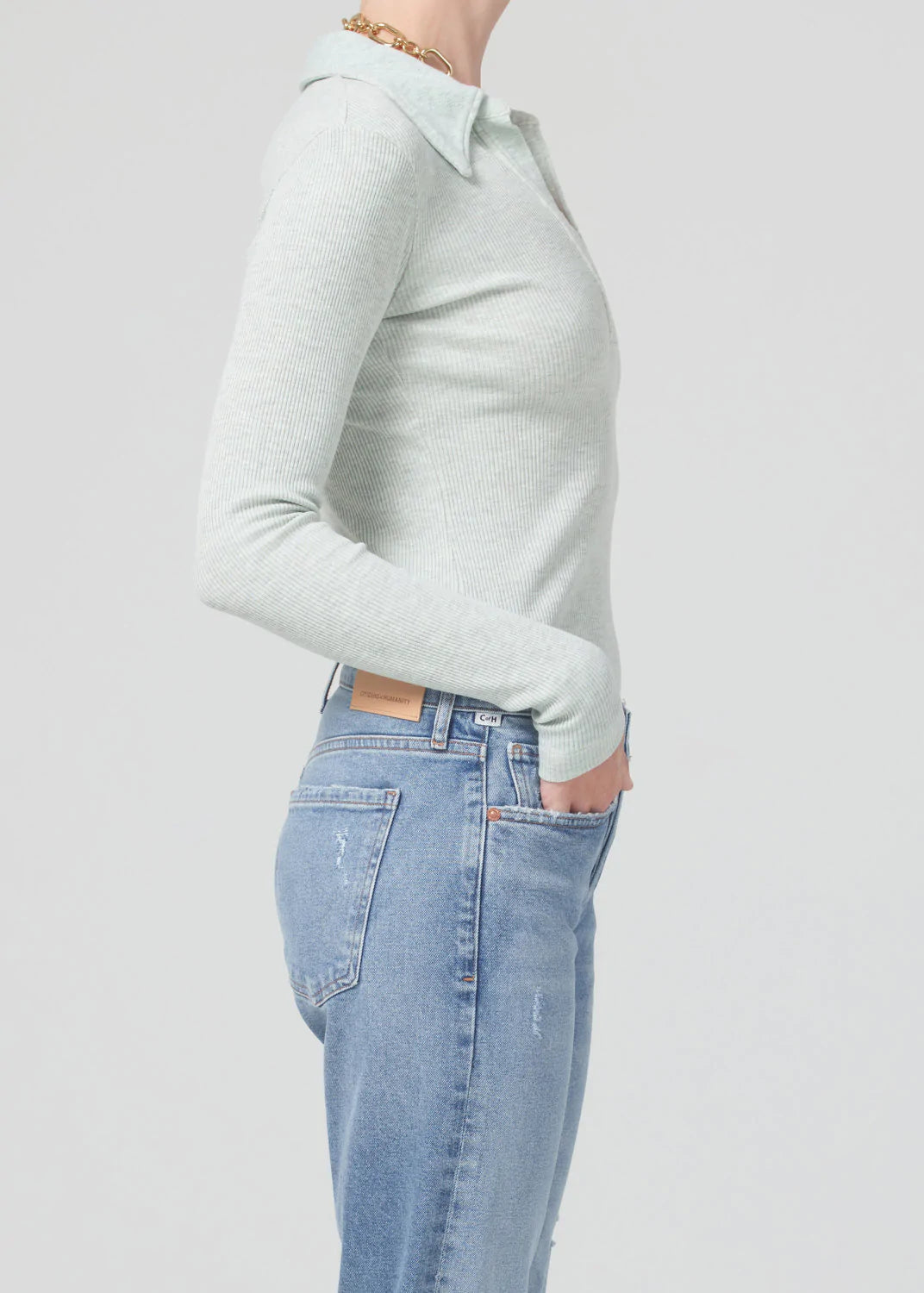 Citizens of Humanity - Alba Polo in Lichen Heather