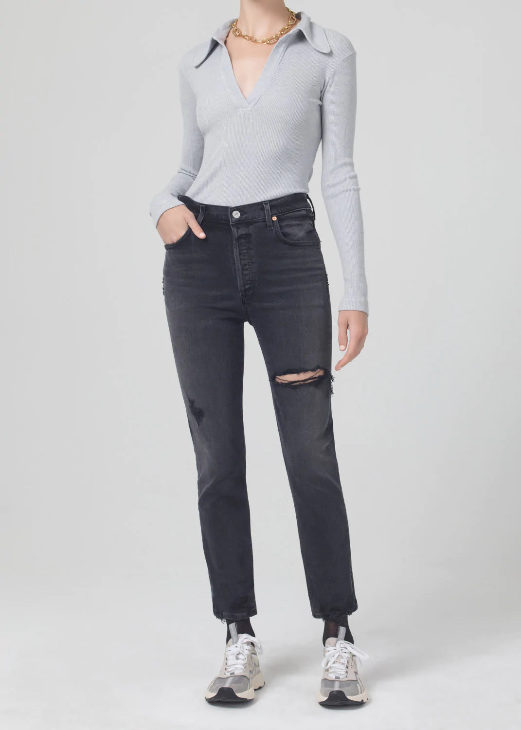 Citizens of Humanity - Alba Polo in Sparrow Heather