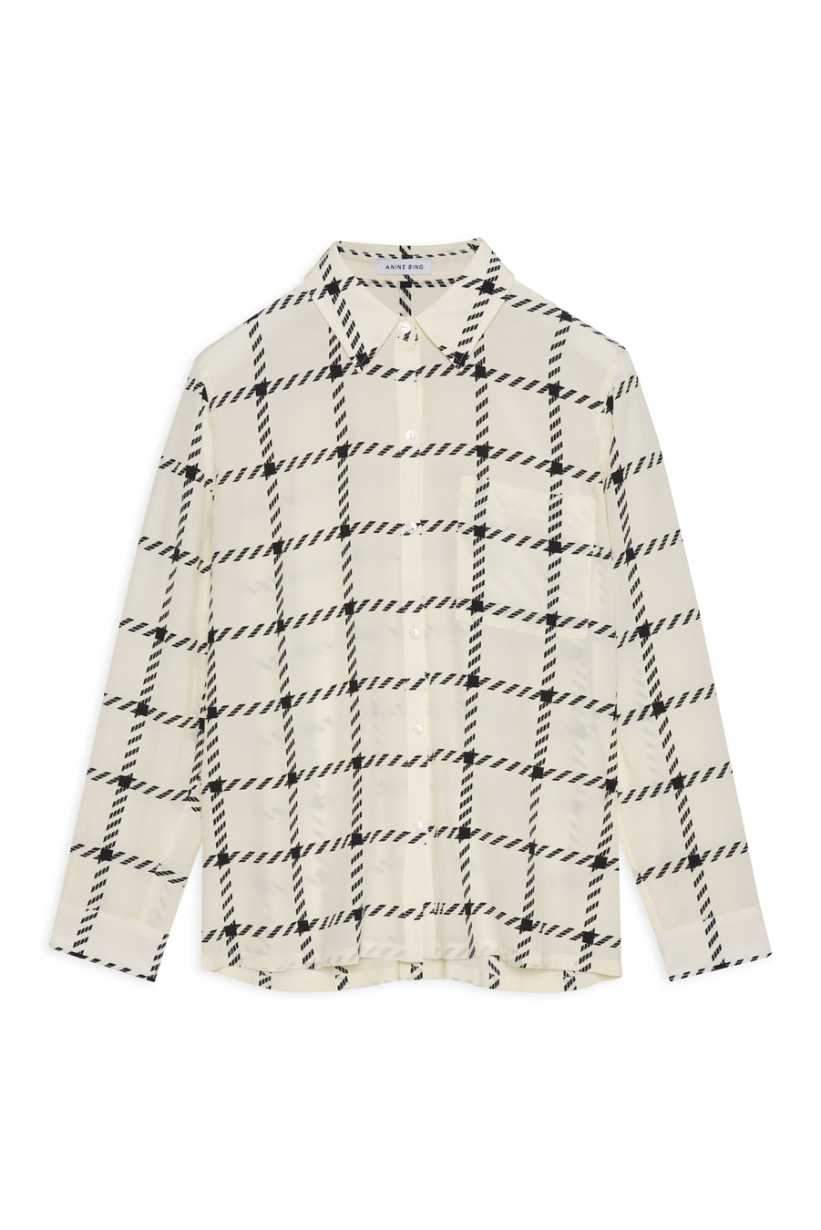 Anine Bing - Aspen Shirt in Cream Check