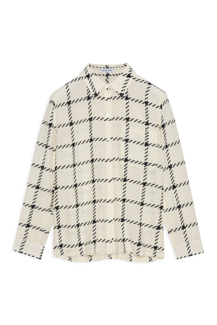 Anine Bing - Aspen Shirt in Cream Check