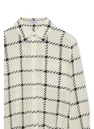 Anine Bing - Aspen Shirt in Cream Check