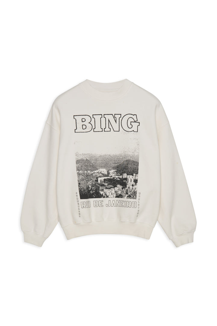 Anine Bing - Jaci Sweatshirt Rio de Janeiro in Cream