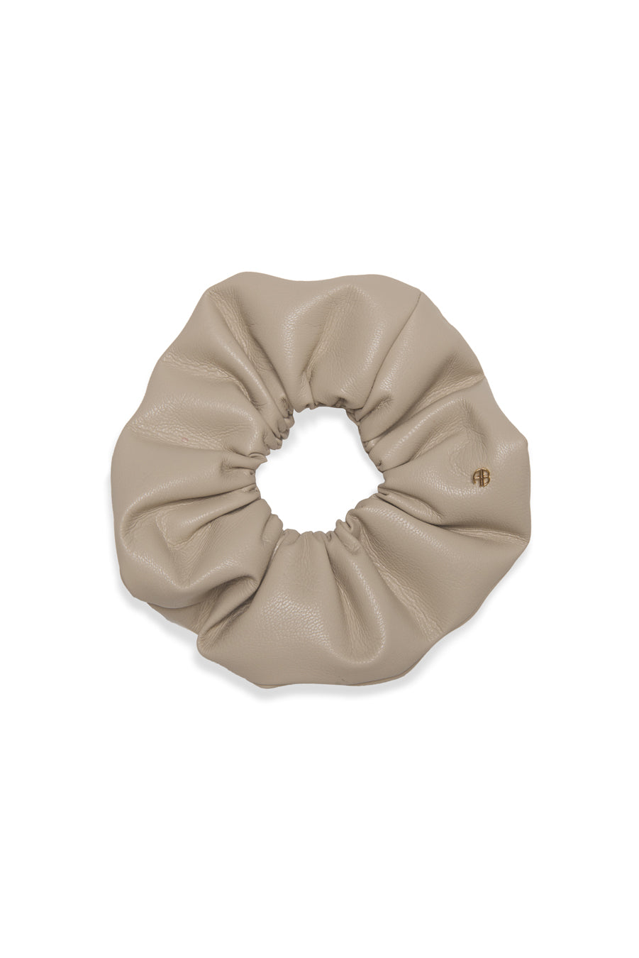 Anine Bing - Large Gwinn Scrunchie Two Pack in Cream Check and Stone