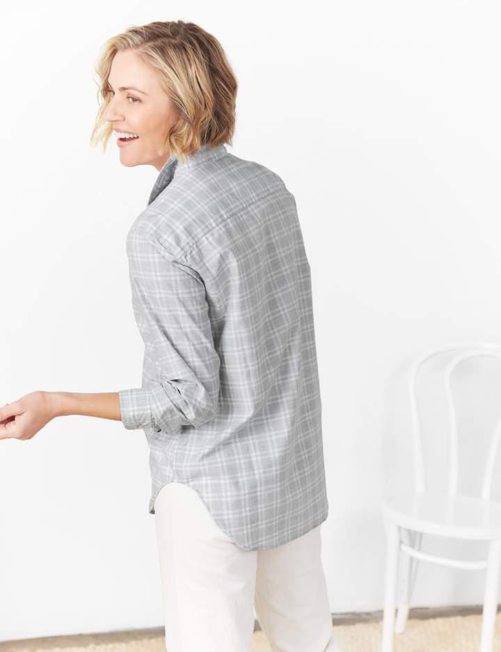 Frank & Eileen - Frank Button-Down Shirt in Heather Grey Plaid
