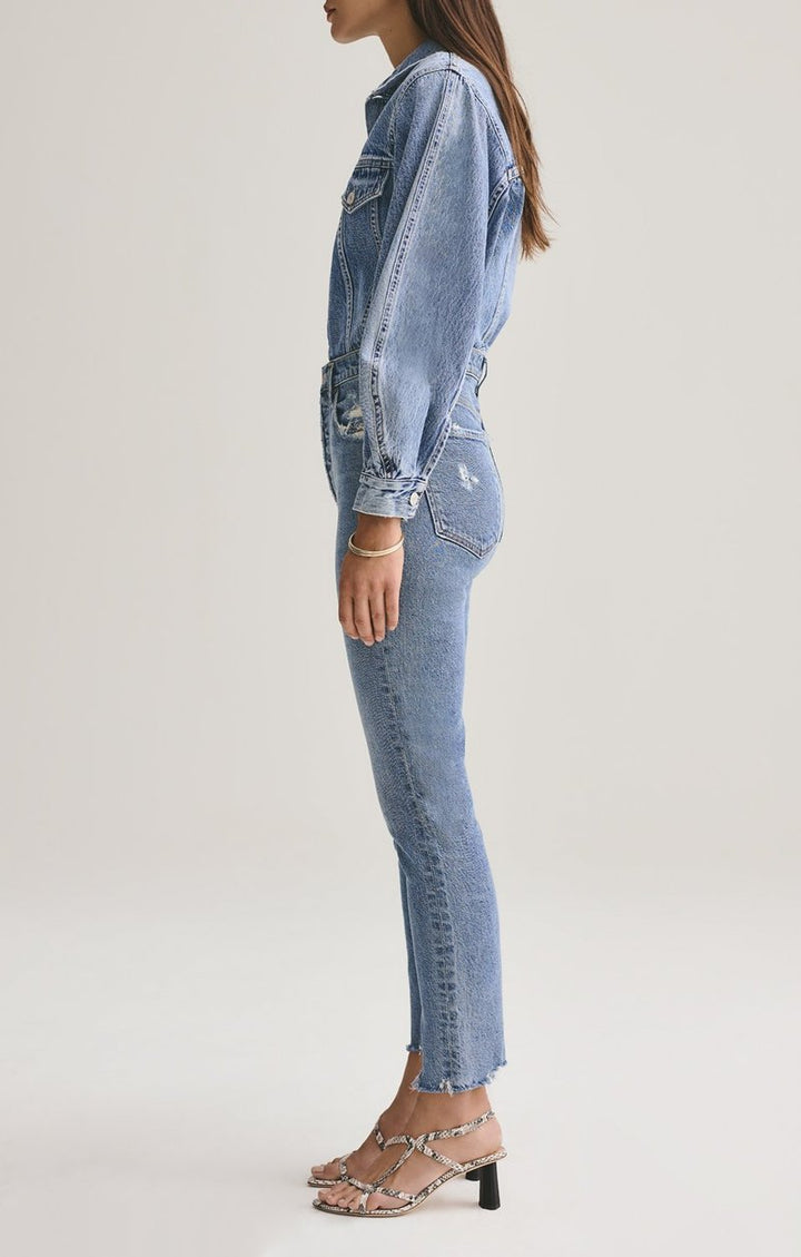 AGOLDE - Nico High Rise Slim Fit Jeans in Rooted