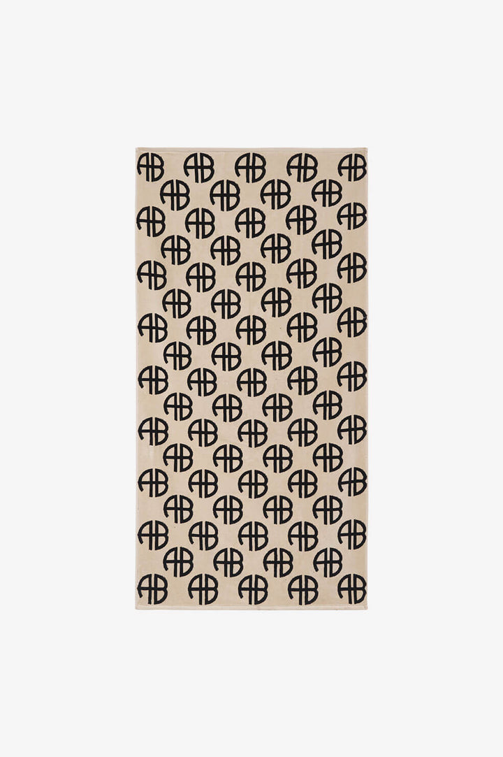 Anine Bing - Bahia Towel in Beige Monogram Print