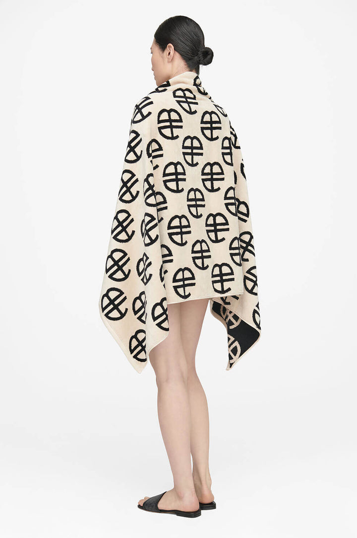 Anine Bing - Bahia Towel in Beige Monogram Print