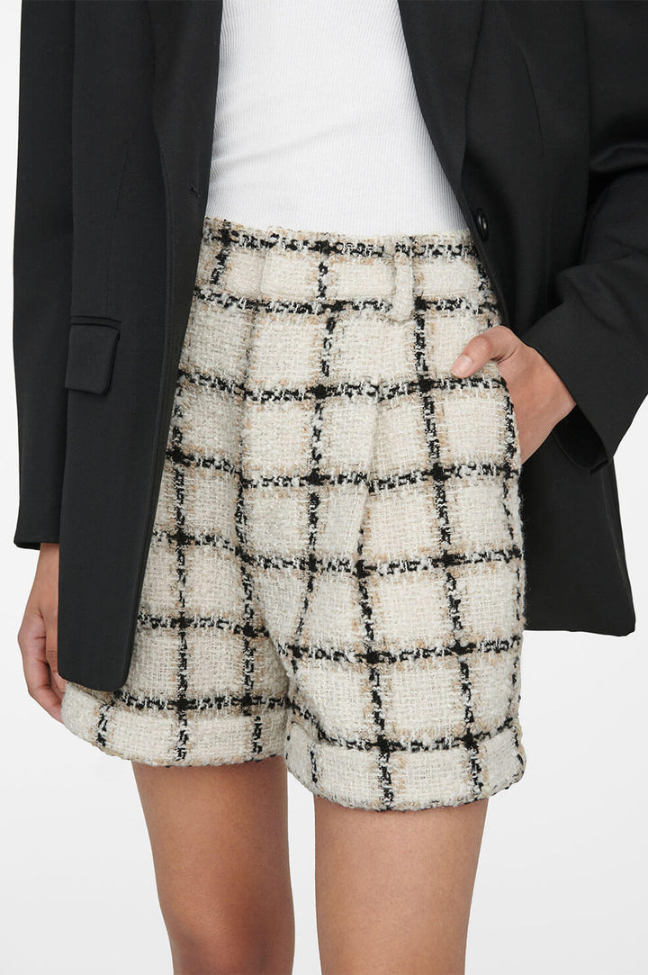 Anine Bing - Becky Short in Beige Plaid