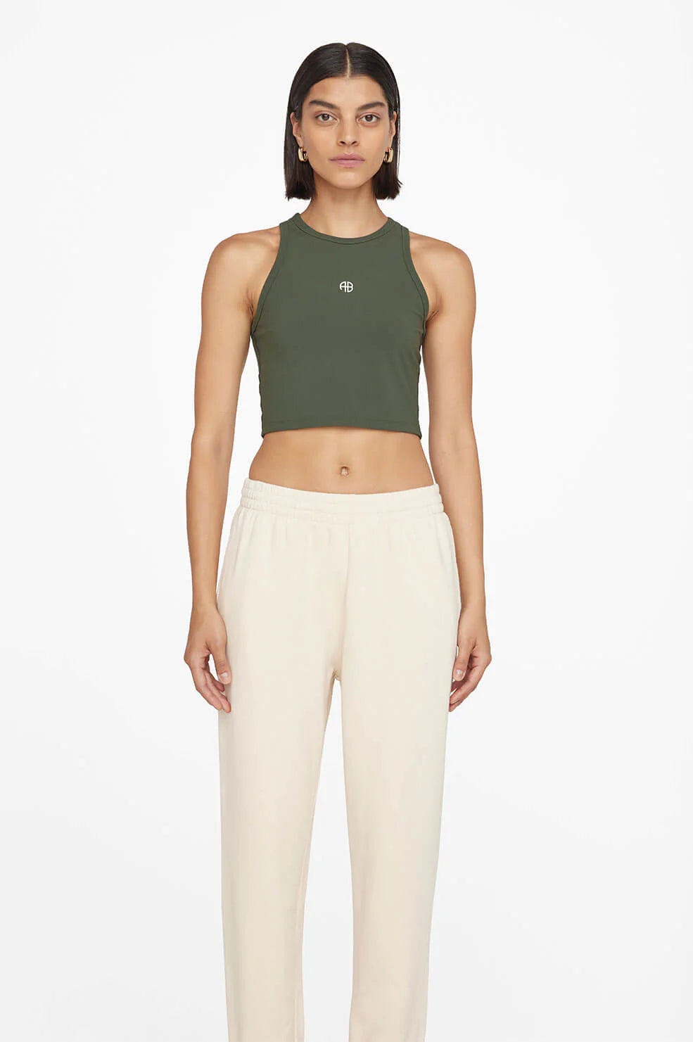 Anine Bing - Brett Tank in Dark Olive