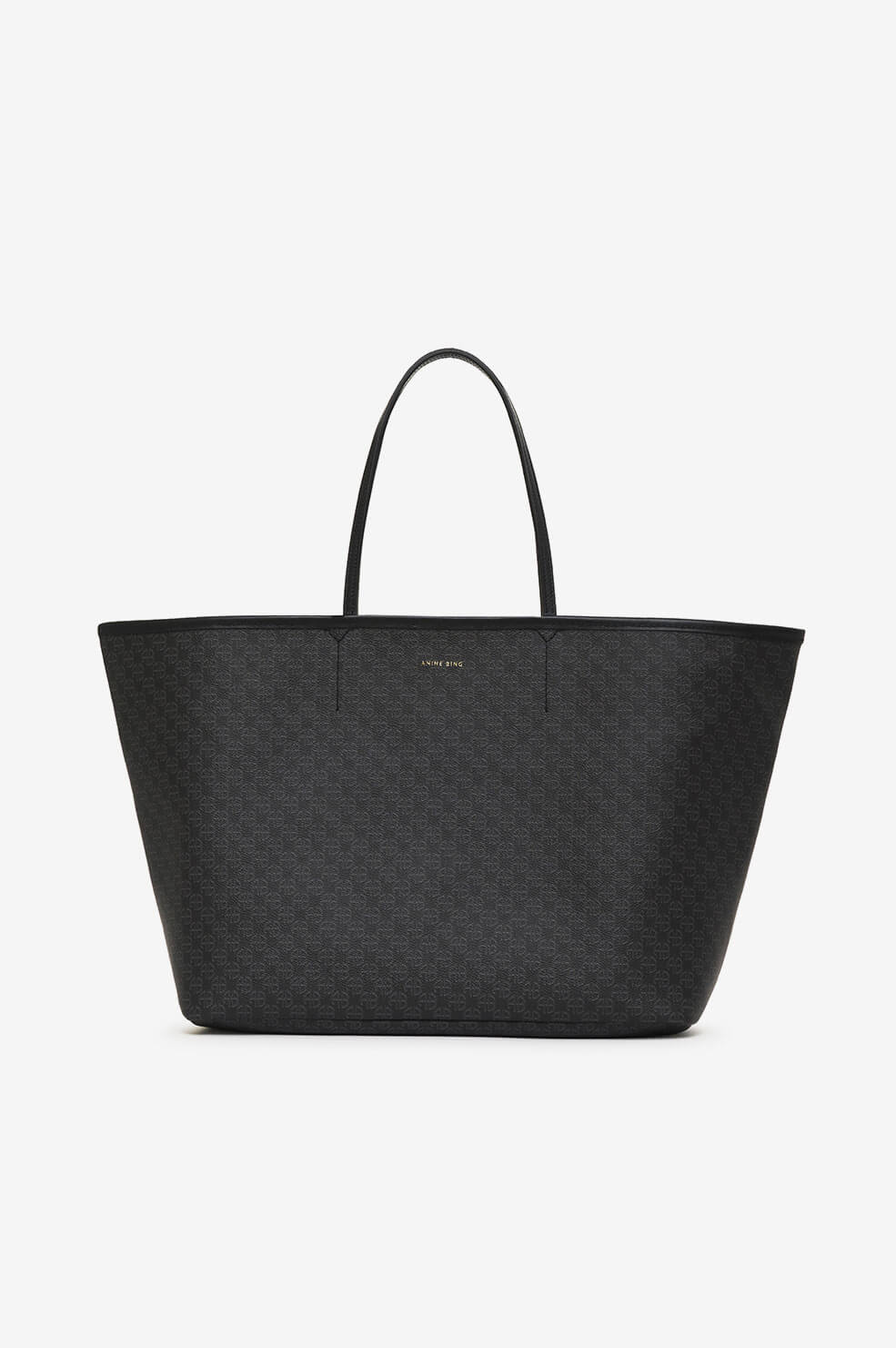 Anine Bing - Emma Tote in Black Monogram Print