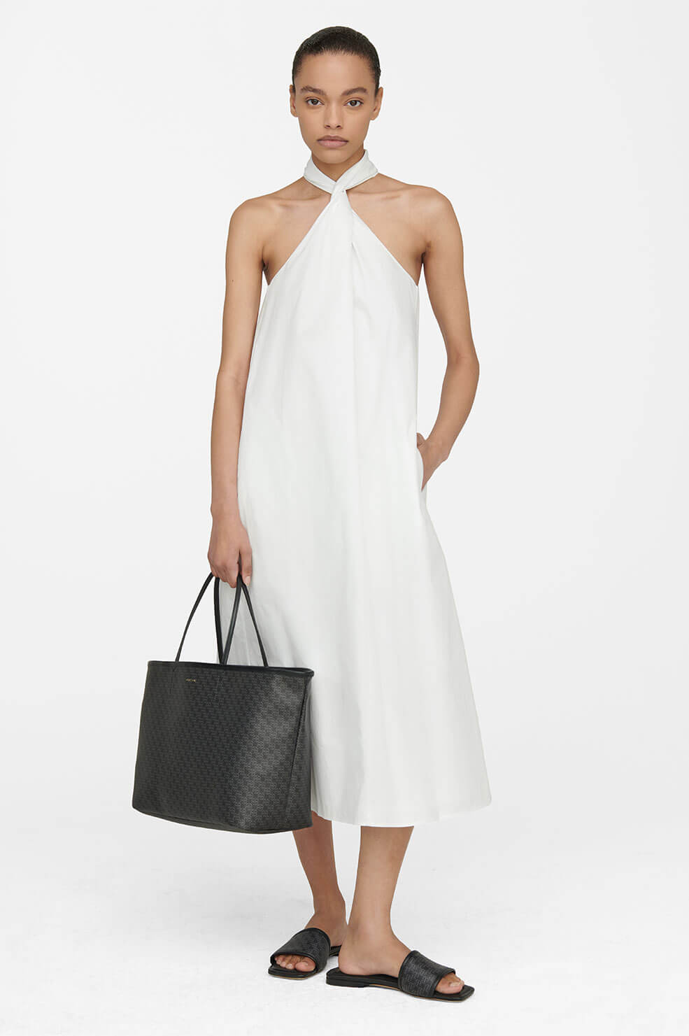 Anine Bing - Emma Tote in Black Monogram Print – Blond Genius