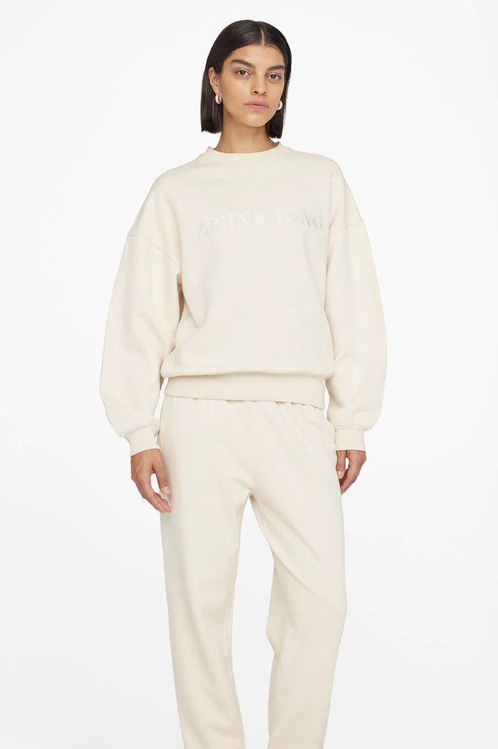 Anine Bing - Evan Sweatshirt in Cream