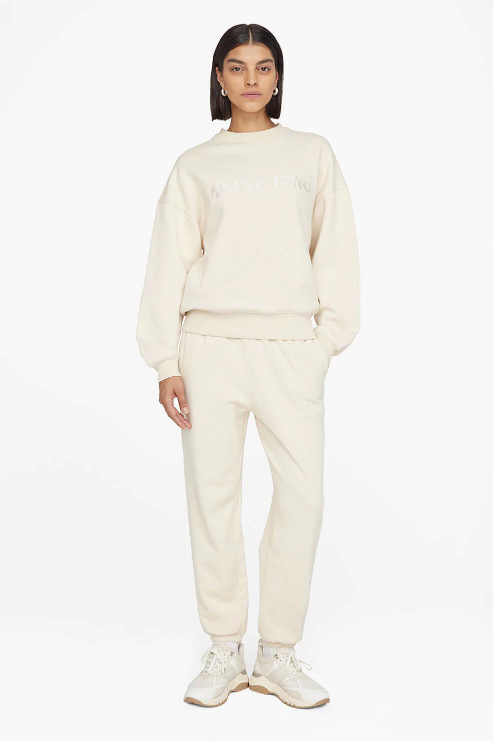 Anine Bing - Evan Sweatshirt in Cream
