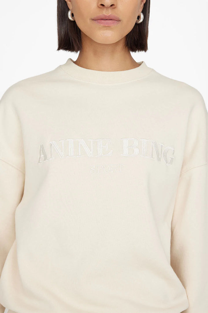 Anine Bing - Evan Sweatshirt in Cream