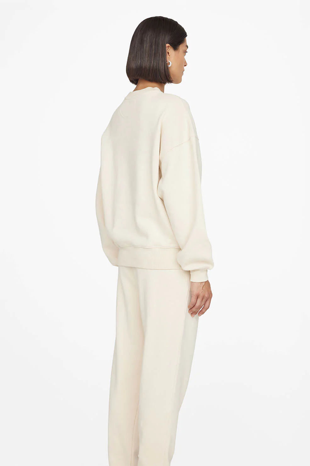 ANINE BING ロゴ入りホワイトスウェット Jay Sweatshirt BING in Off White exclusive at The Shoe Hive