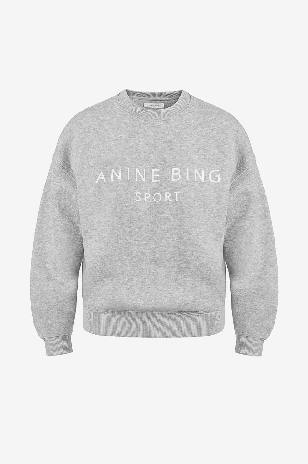 Anine Bing - Evan Sweatshirt in Heather Grey