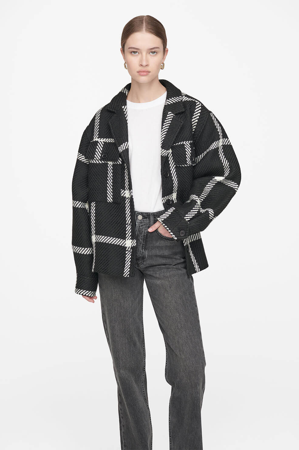 Anine Bing - Flynn Jacket in Black Check