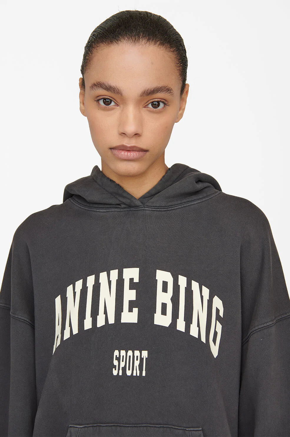 Anine Bing - Harvey Sweatshirt in Washed Black