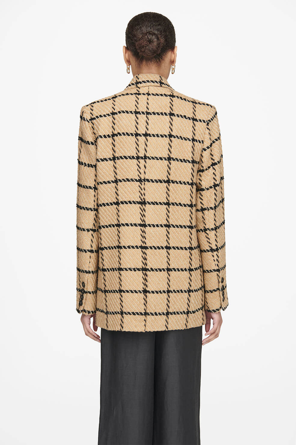 Anine Bing - Kaia Blazer in Camel Check