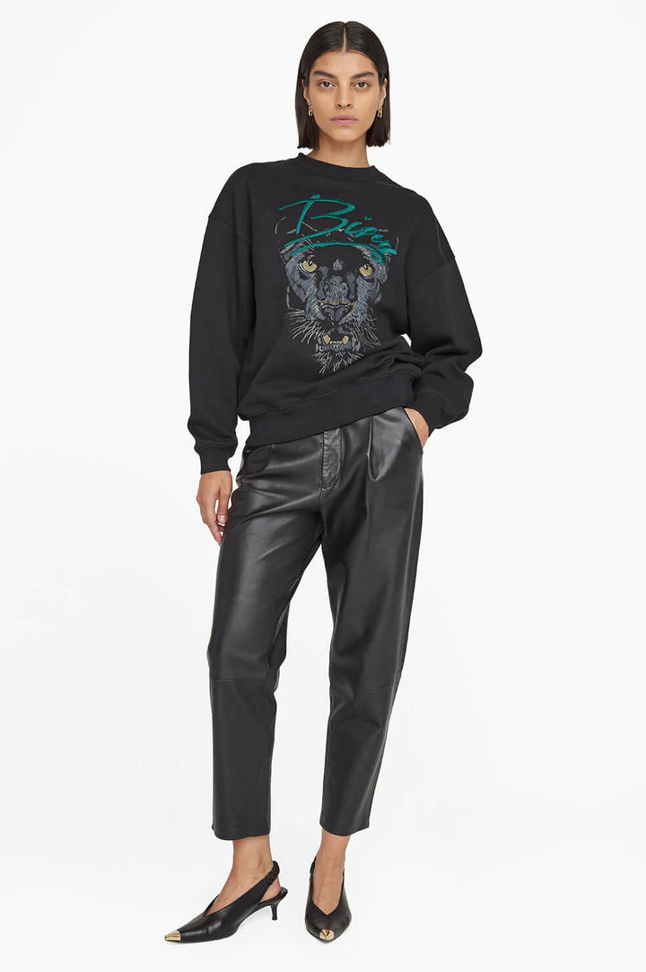 Anine Bing - Kenny Sweatshirt Panther in Vintage Black