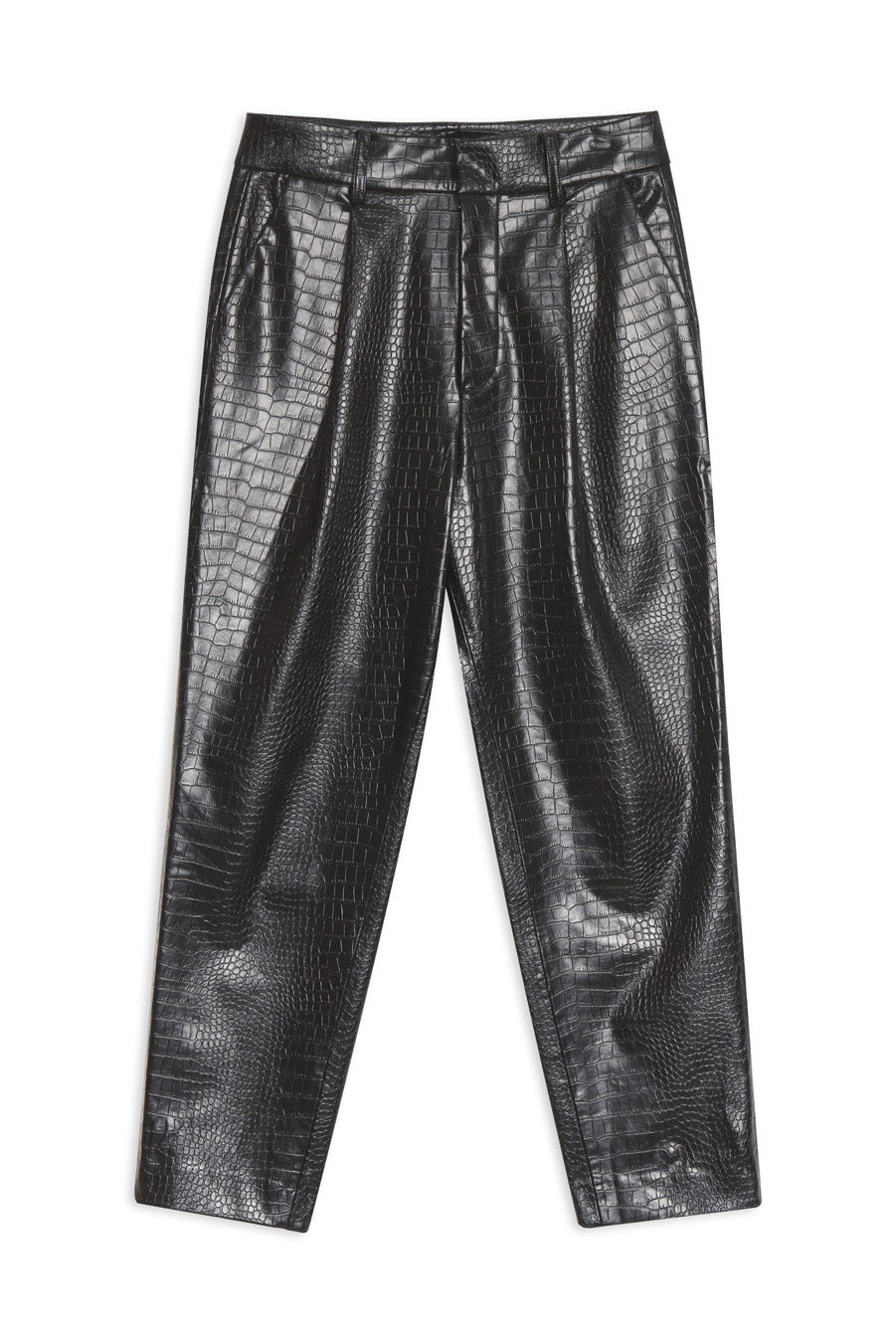 Anine Bing - Becky Trouser in Black Croco