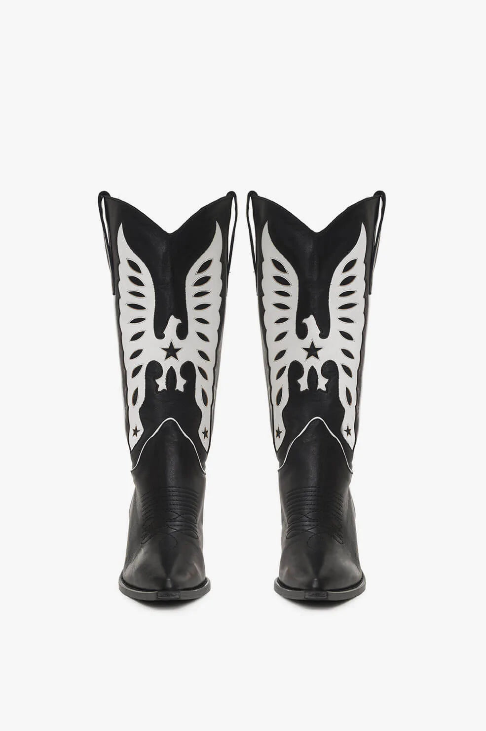 Anine Bing - Mid Calf Tania Boots in Black and White