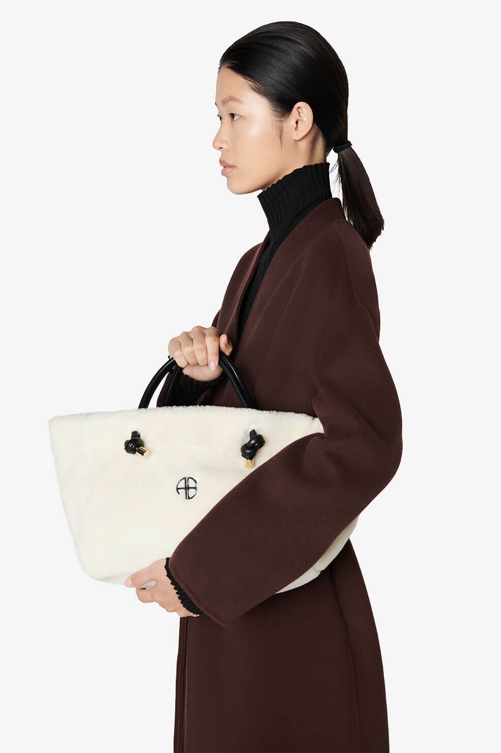 Anine Bing - Mini Saffron Tote in Cream