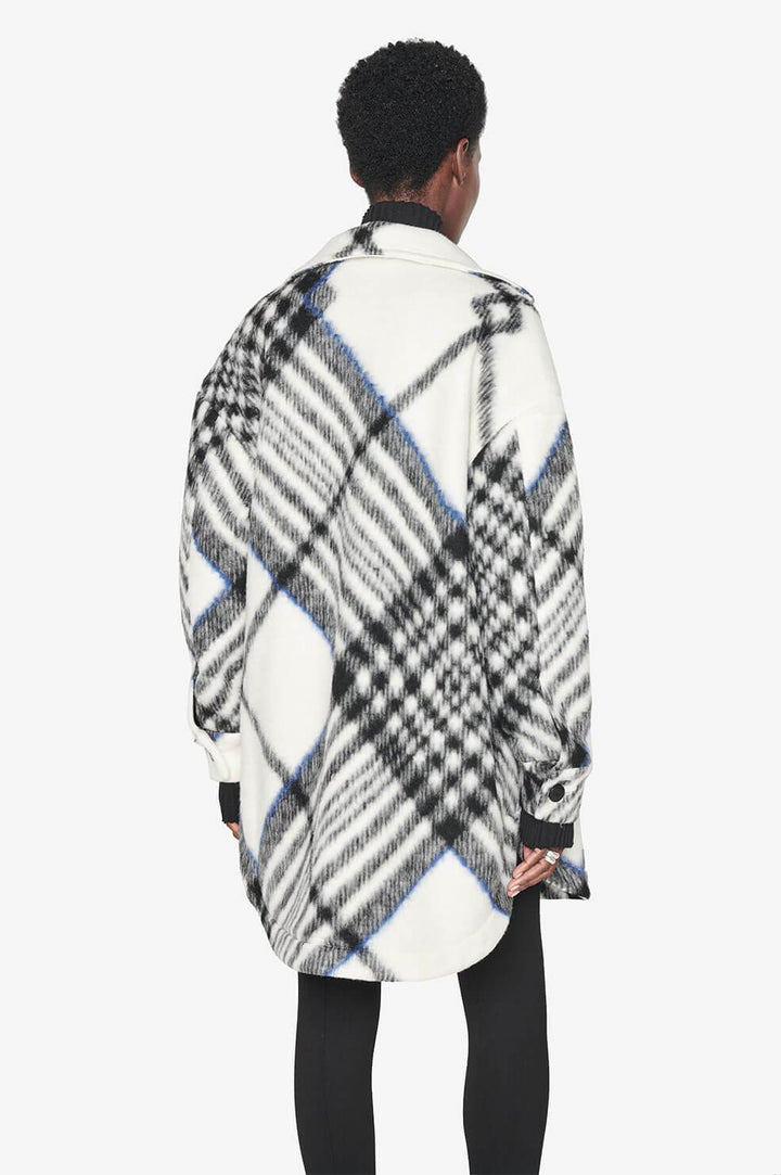 Anine Bing - Oakley Jacket in Cream Tartan Coats & Jackets