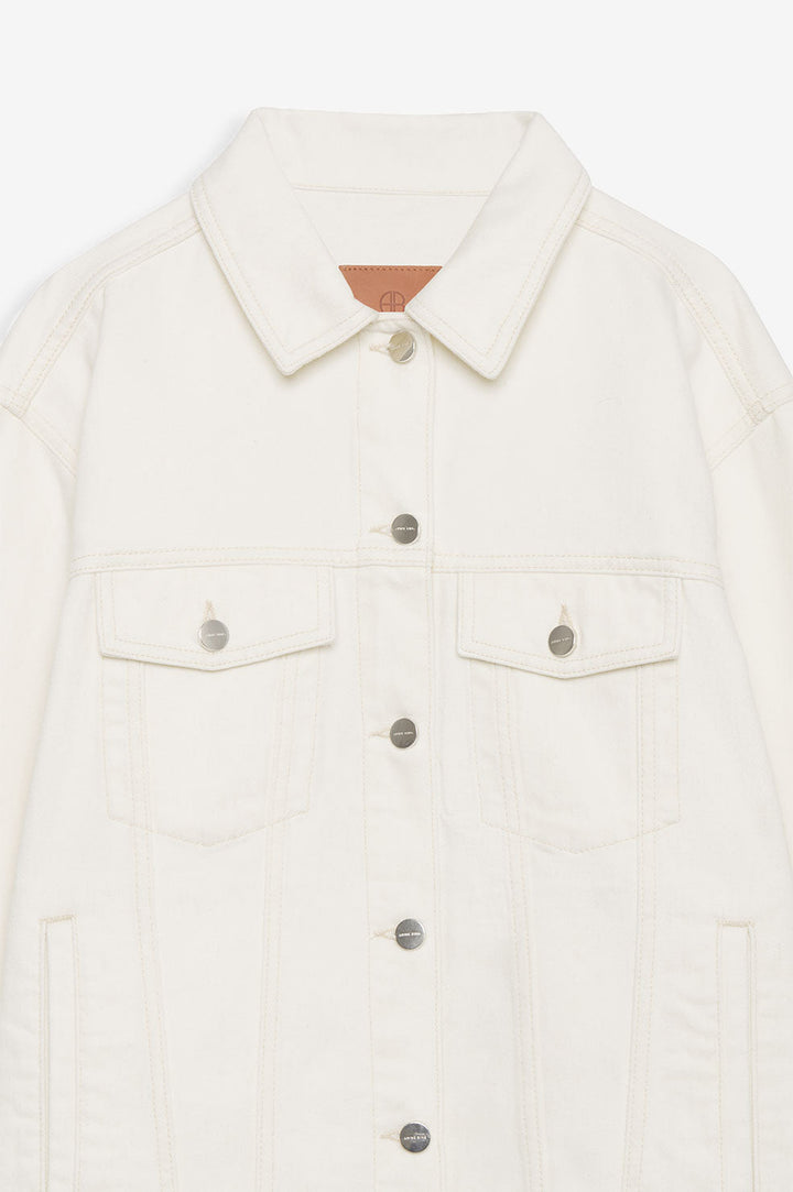 Anine Bing - Rory Denim Jacket in Ecru White