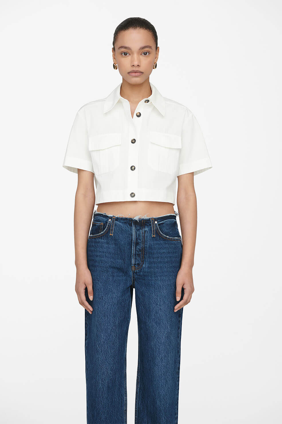 Anine Bing - Scout Shirt in White