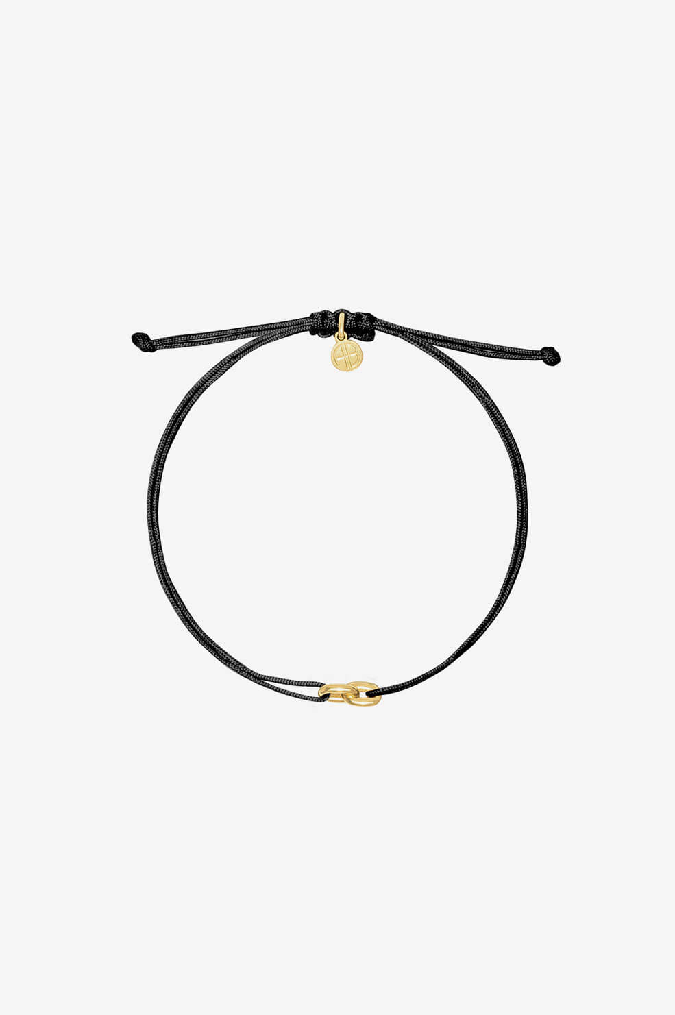 Anine Bing - One String Link Bracelet in Gold and Black