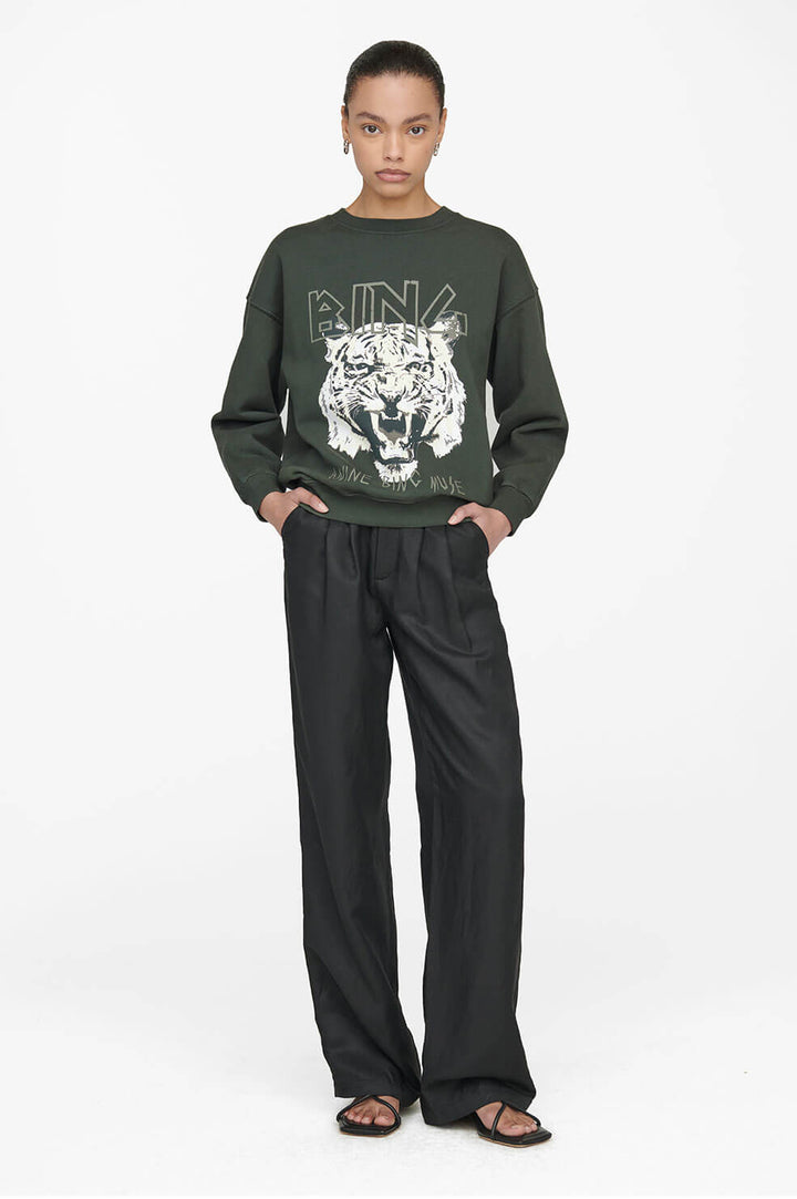 Anine Bing - Tiger Sweatshirt in Forest Green