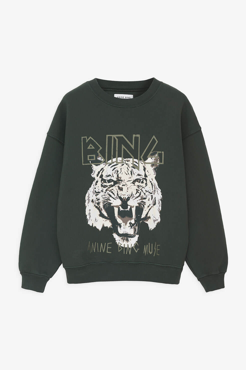 Anine Bing - Tiger Sweatshirt in Forest Green