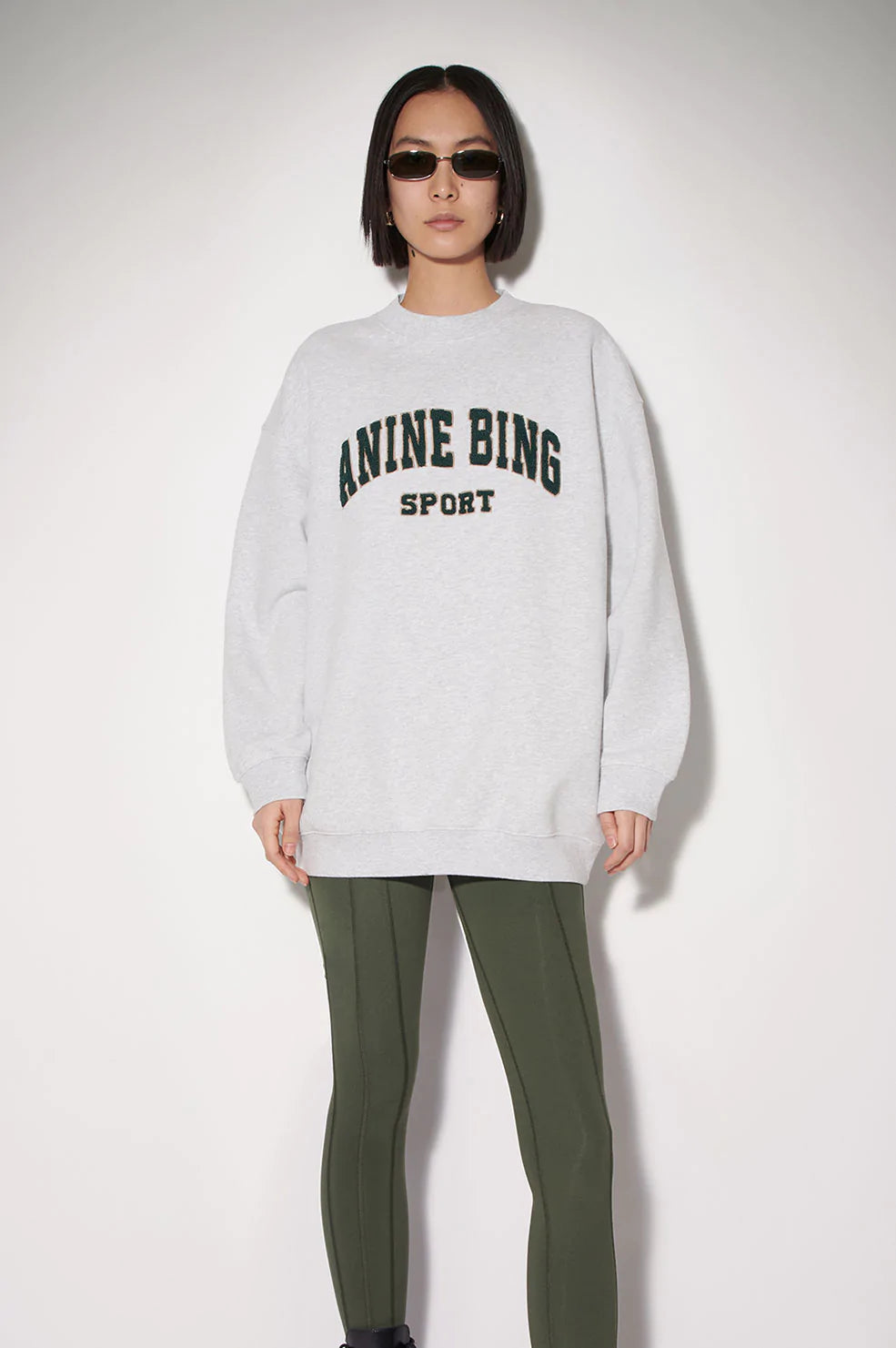 Anine Bing Spencer Sweatshirt Medium Heather in Grey | UK Anine Bing Spencer Sweatshirt Medium Heather in Grey | UK