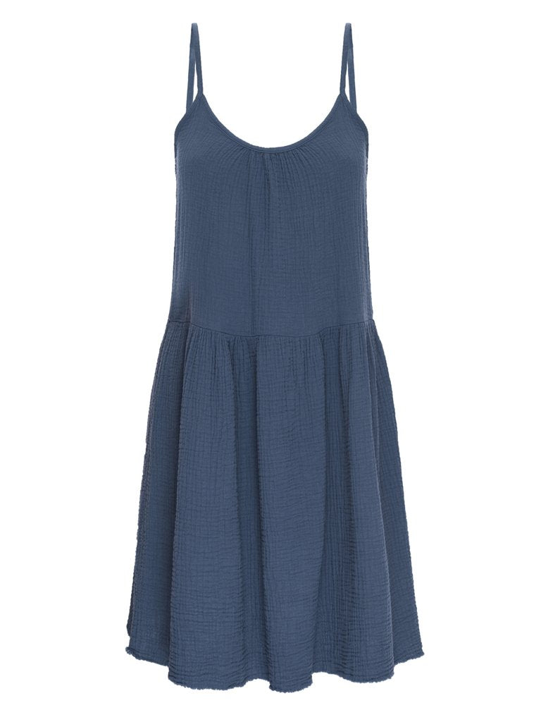 Nation LTD - Addie Tiered Mini Dress in Denim Blue