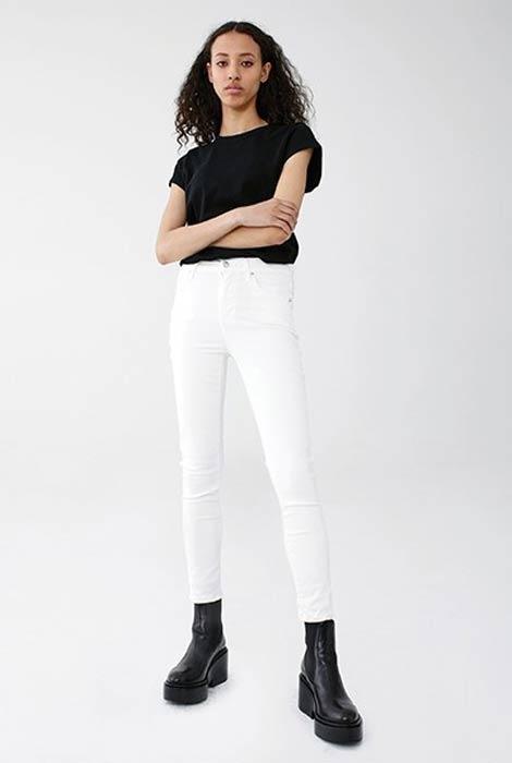 AGoldE - Sophie High Rise Skinny Crop in Offspring