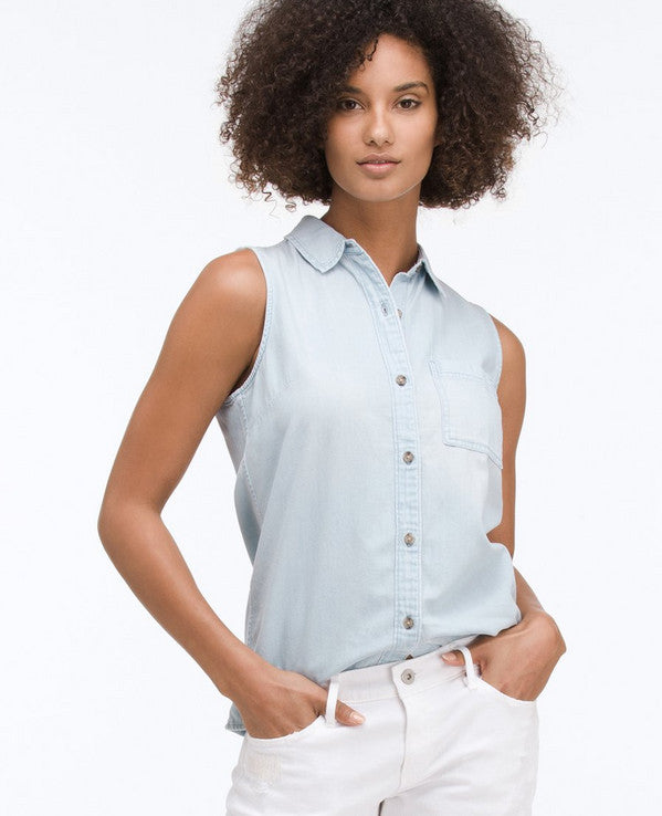 Adriano Goldschmied Ardyn Sleeveless Shirt at Blond Genius