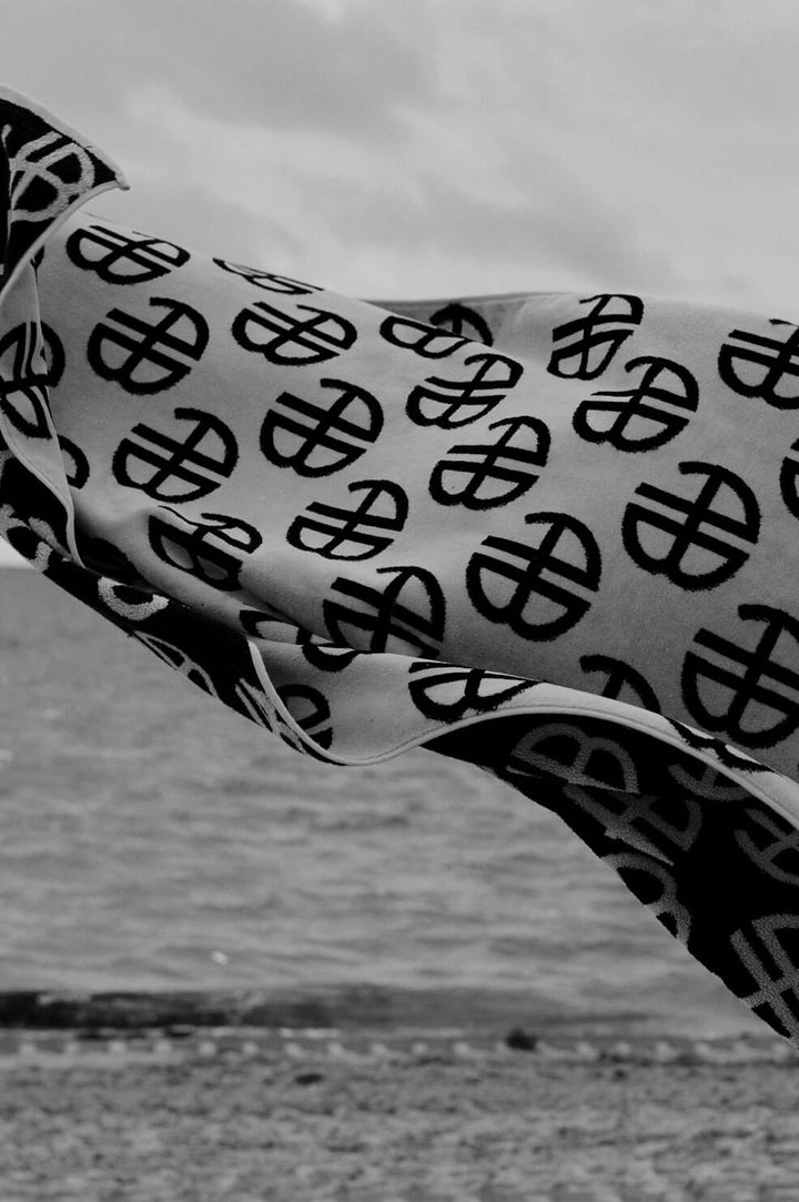 Anine Bing - Bahia Towel in Beige Monogram Print