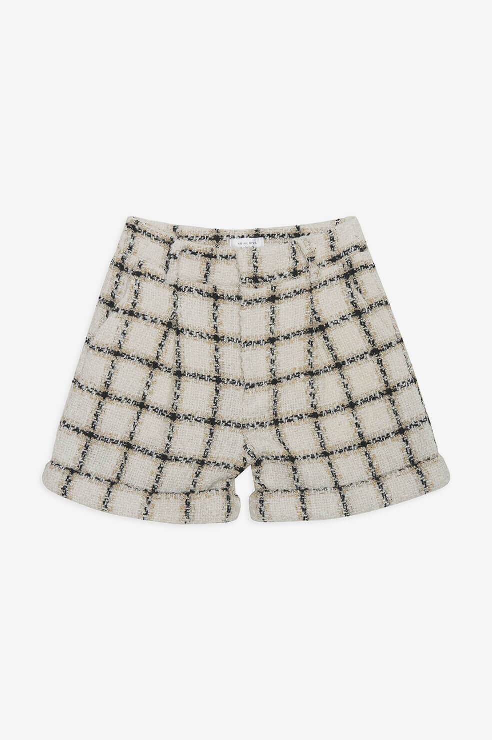 Anine Bing - Becky Short in Beige Plaid
