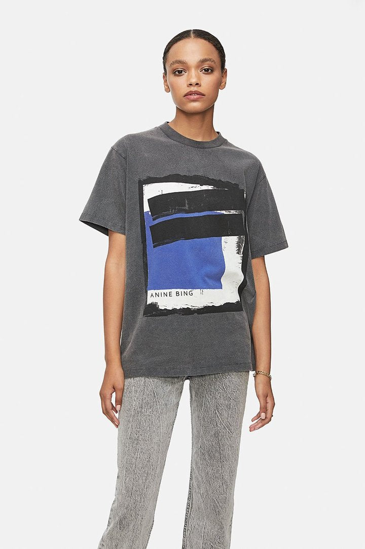 Anine Bing - Lili Tee Painting in Washed Black
